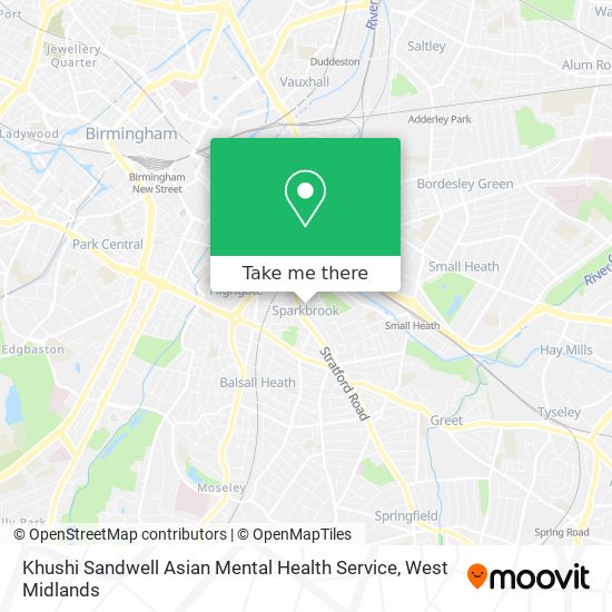 Khushi Sandwell Asian Mental Health Service map