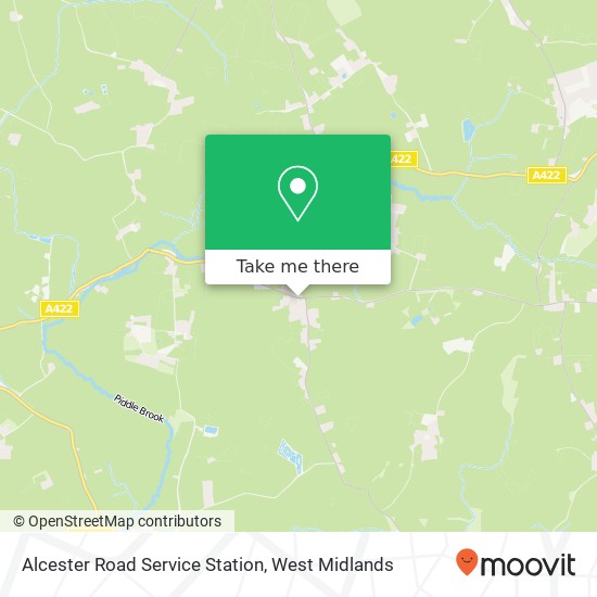 Alcester Road Service Station map