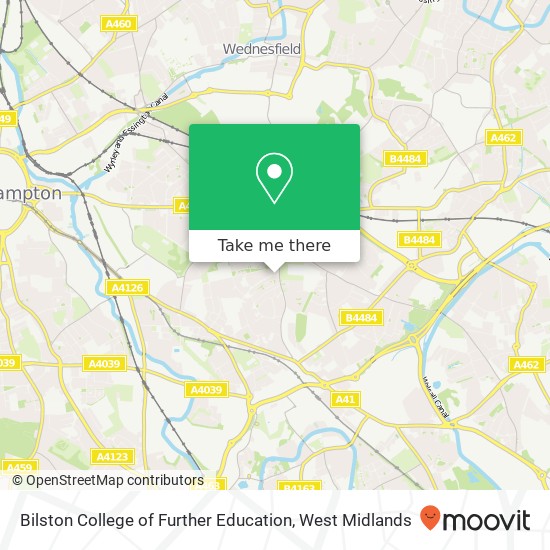 Bilston College of Further Education map