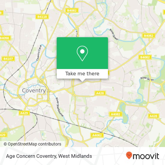Age Concern Coventry map