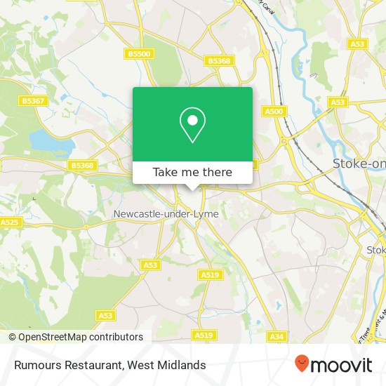 Rumours Restaurant map