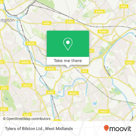 Tylers of Bilston Ltd. map