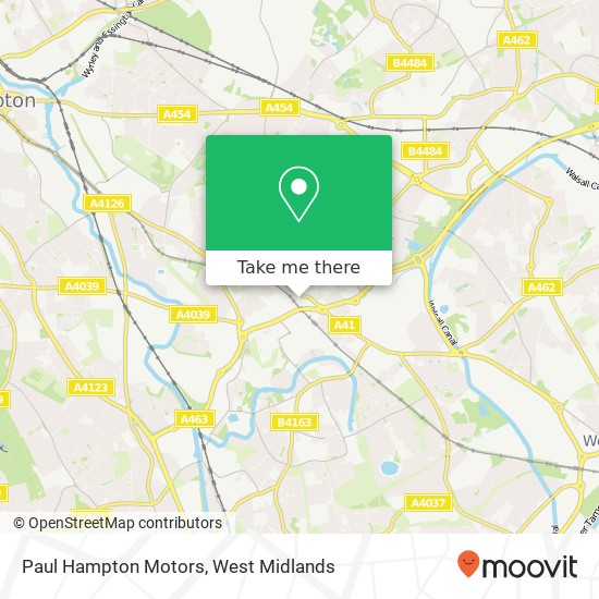 Paul Hampton Motors map