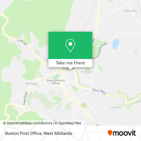 Buxton Post Office map