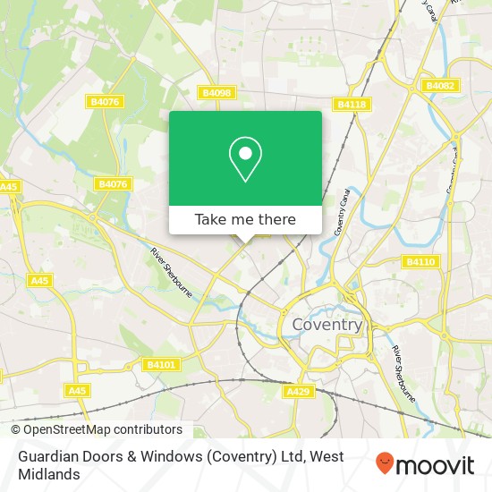 Guardian Doors & Windows (Coventry) Ltd map