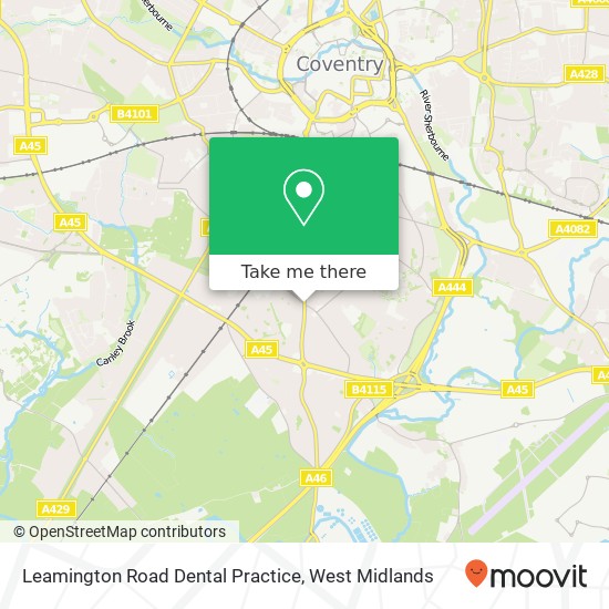 Leamington Road Dental Practice map