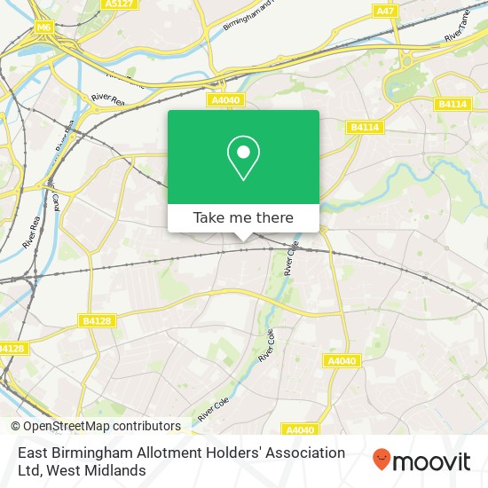 East Birmingham Allotment Holders' Association Ltd map