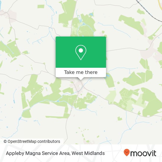 Appleby Magna Service Area map