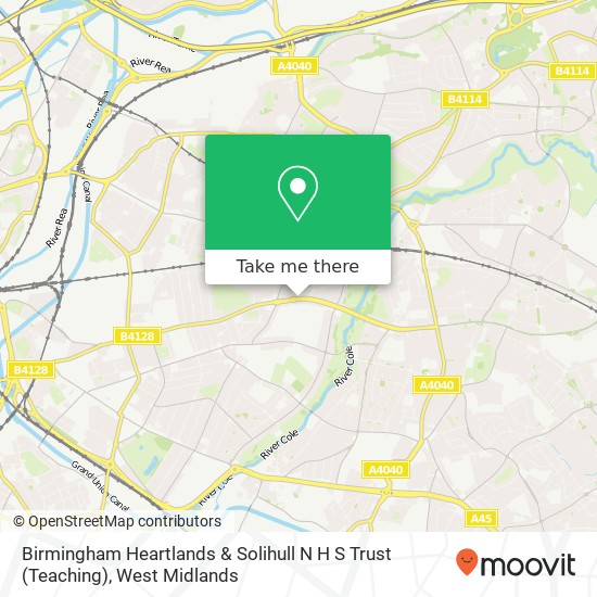 Birmingham Heartlands & Solihull N H S Trust (Teaching) map