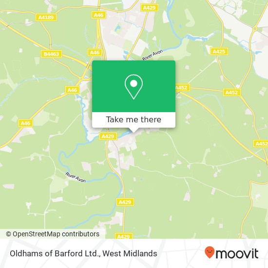 Oldhams of Barford Ltd. map