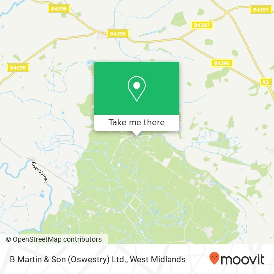 B Martin & Son (Oswestry) Ltd. map