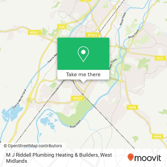 M J Riddell Plumbing Heating & Builders map