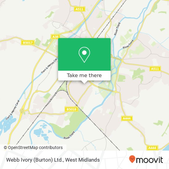 Webb Ivory (Burton) Ltd. map