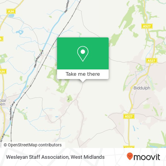Wesleyan Staff Association map