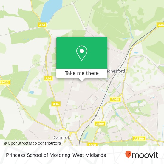 Princess School of Motoring map