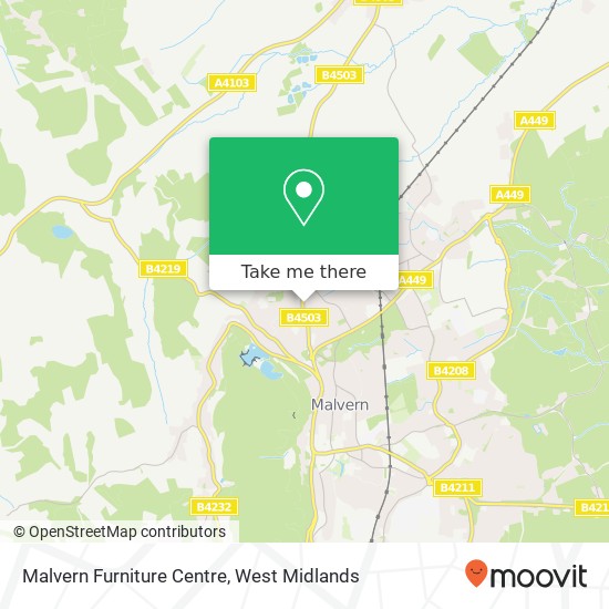Malvern Furniture Centre map