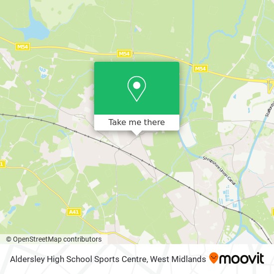 Aldersley High School Sports Centre map