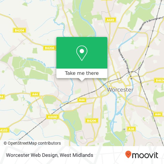 Worcester Web Design map