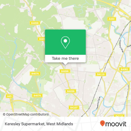 Keresley Supermarket map