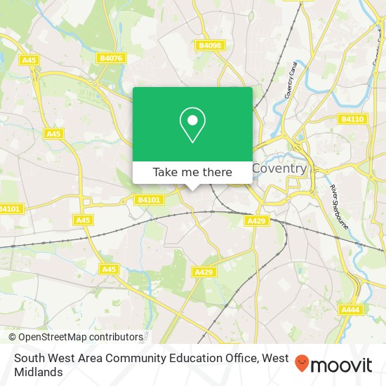 South West Area Community Education Office map