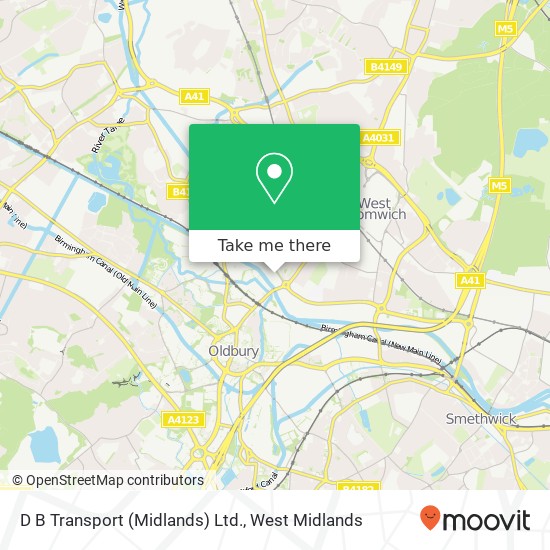D B Transport (Midlands) Ltd. map
