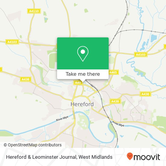 Hereford & Leominster Journal map