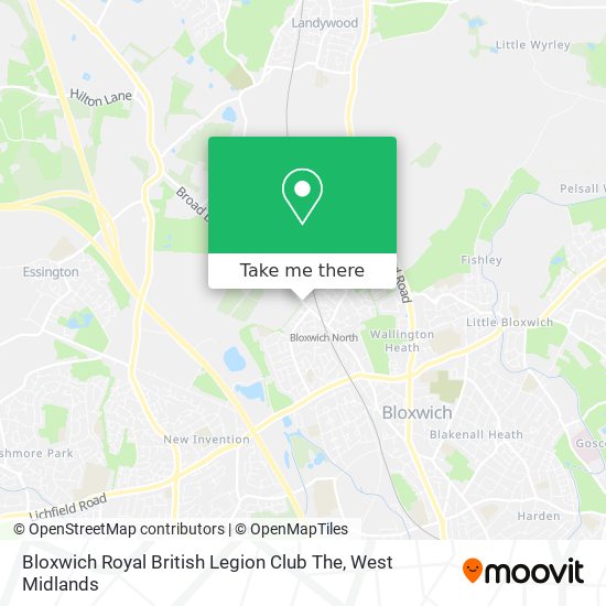 Bloxwich Royal British Legion Club The map