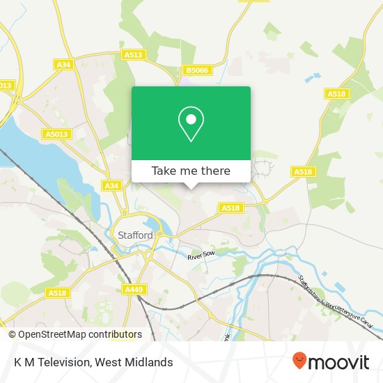 K M Television map