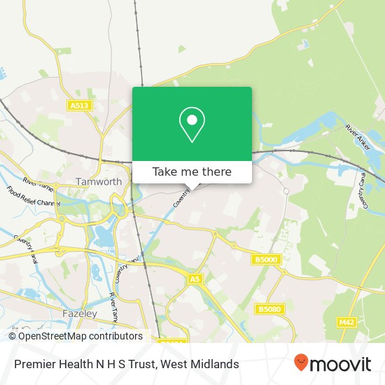 Premier Health N H S Trust map