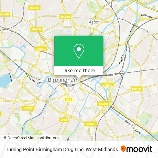Turning Point Birmingham Drug Line map