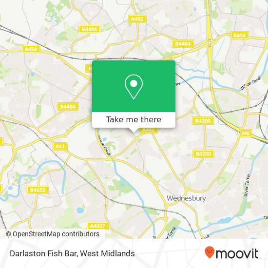 Darlaston Fish Bar map