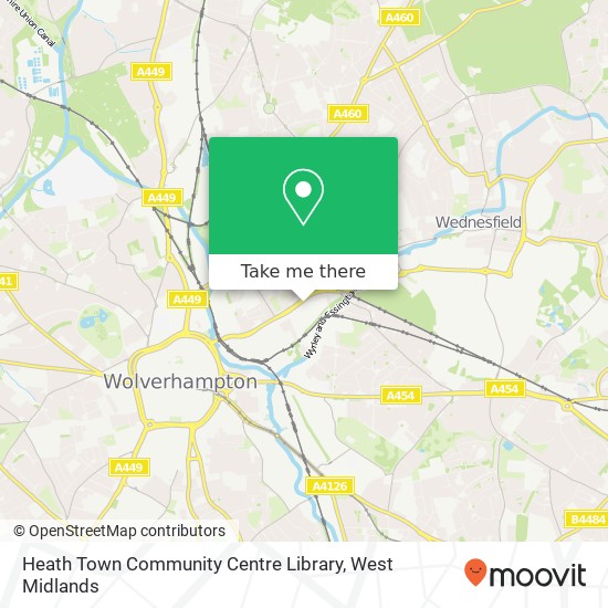 Heath Town Community Centre Library map