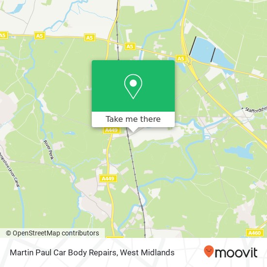 Martin Paul Car Body Repairs map