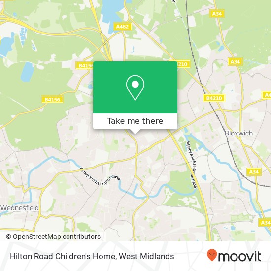 Hilton Road Children's Home map