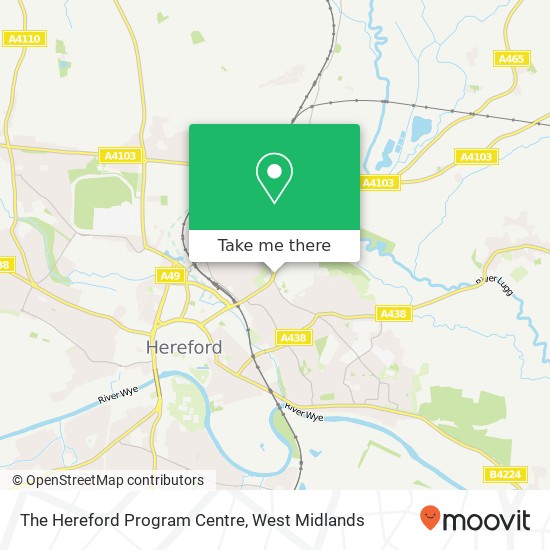 The Hereford Program Centre map