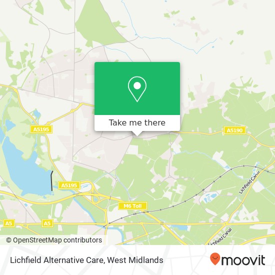 Lichfield Alternative Care map