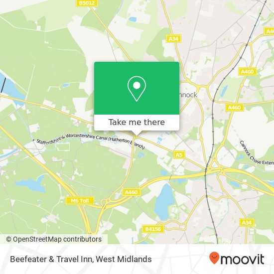 Beefeater & Travel Inn map