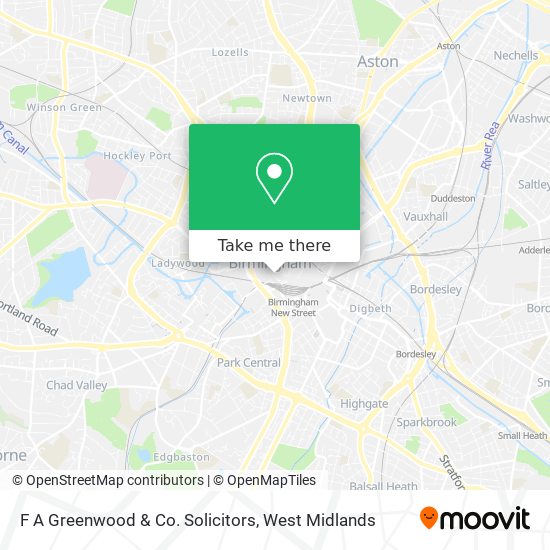 F A Greenwood & Co. Solicitors map
