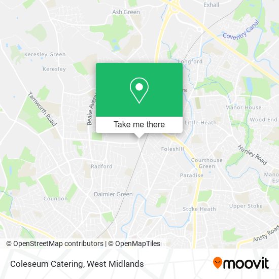 Coleseum Catering map