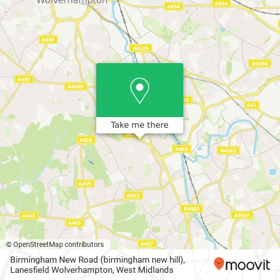 Birmingham New Road (birmingham new hill), Lanesfield Wolverhampton map