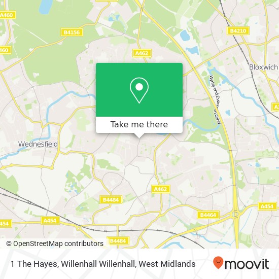 1 The Hayes, Willenhall Willenhall map