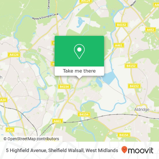 5 Highfield Avenue, Shelfield Walsall map