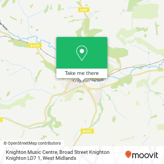 Knighton Music Centre, Broad Street Knighton Knighton LD7 1 map