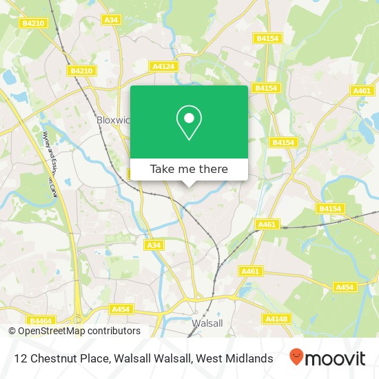 12 Chestnut Place, Walsall Walsall map