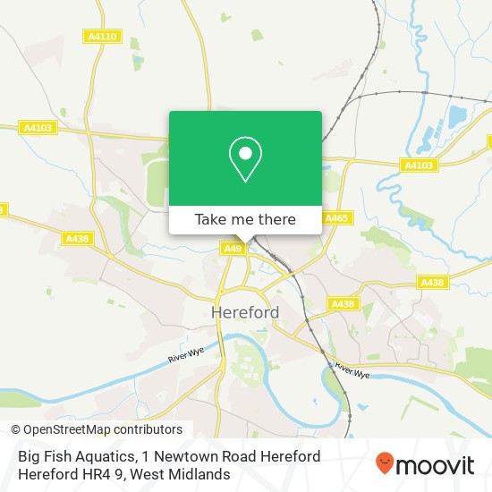 Big Fish Aquatics, 1 Newtown Road Hereford Hereford HR4 9 map