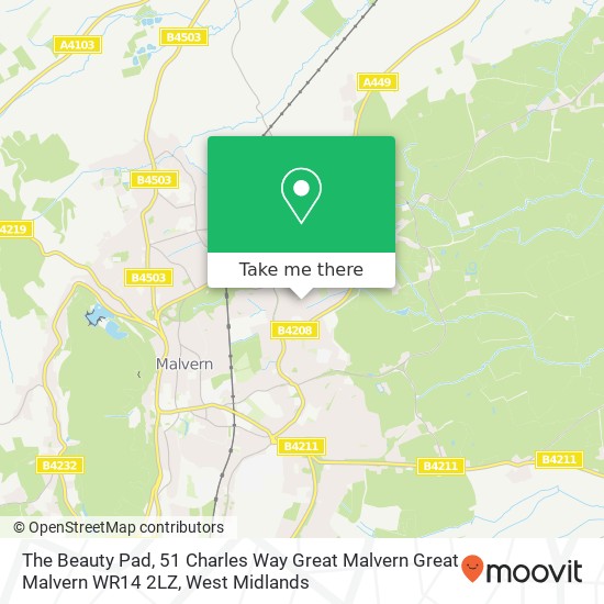 The Beauty Pad, 51 Charles Way Great Malvern Great Malvern WR14 2LZ map