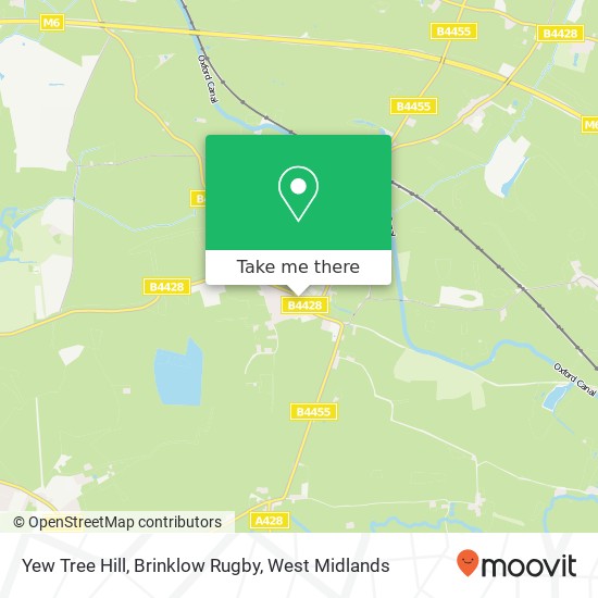 Yew Tree Hill, Brinklow Rugby map