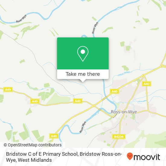 Bridstow C of E Primary School, Bridstow Ross-on-Wye map