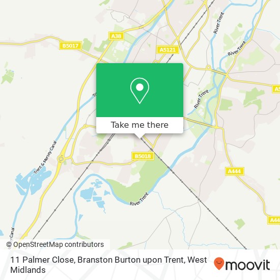 11 Palmer Close, Branston Burton upon Trent map