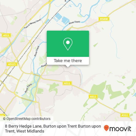 8 Berry Hedge Lane, Burton upon Trent Burton upon Trent map